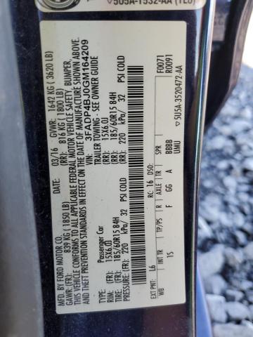 2016 FORD FIESTA SE 3FADP4BJ0GM164209
