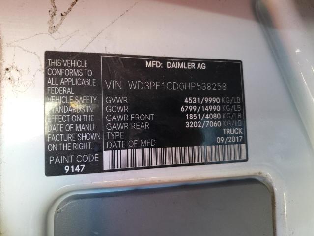 2017 MERCEDES-BENZ SPRINTER 3 WD3PF1CD0HP538258