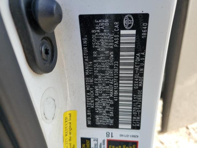 2015 TOYOTA AVALON XLE 4T1BK1EB7FU138733