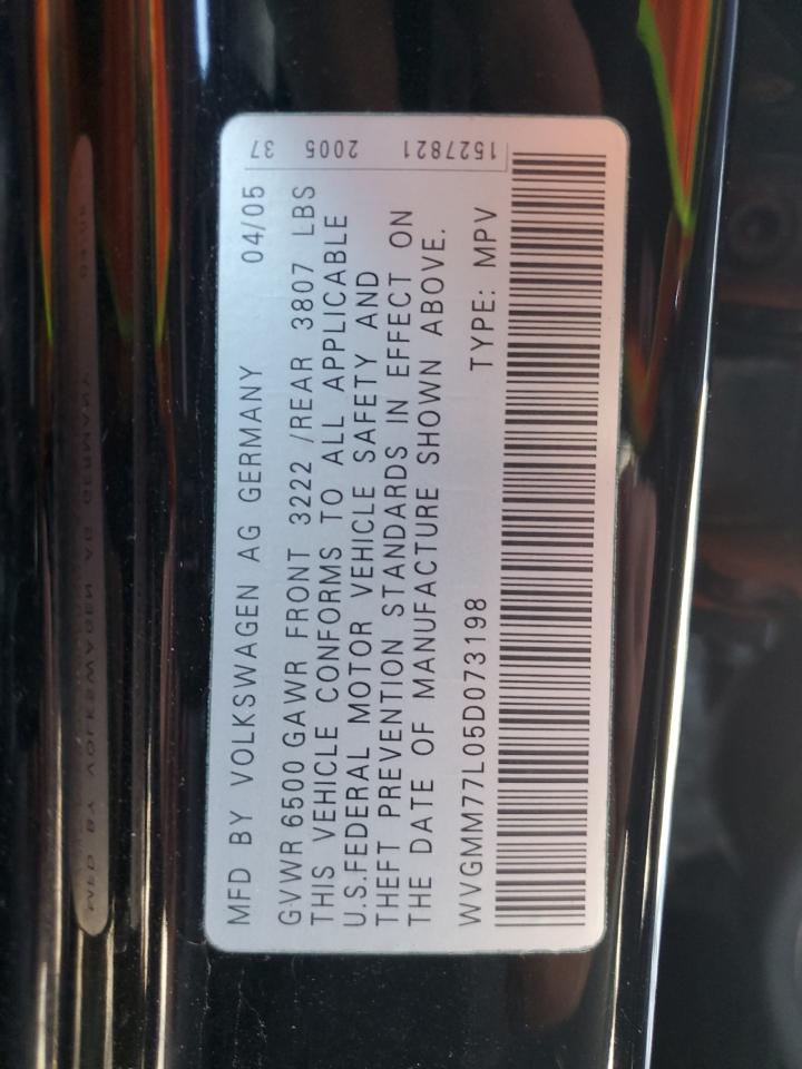 WVGMM77L05D073198 2005 Volkswagen Touareg 4.2