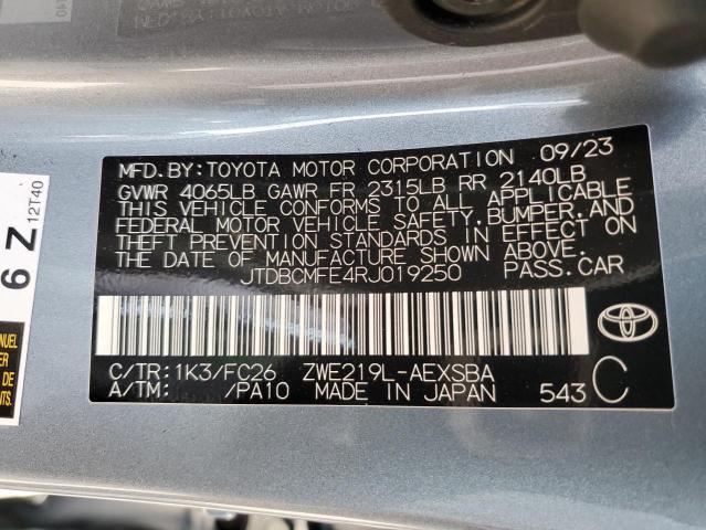 2024 TOYOTA COROLLA LE JTDBCMFE4RJ019250