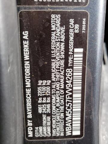 2015 BMW X1 XDRIVE3 WBAVM5C57FVV94268