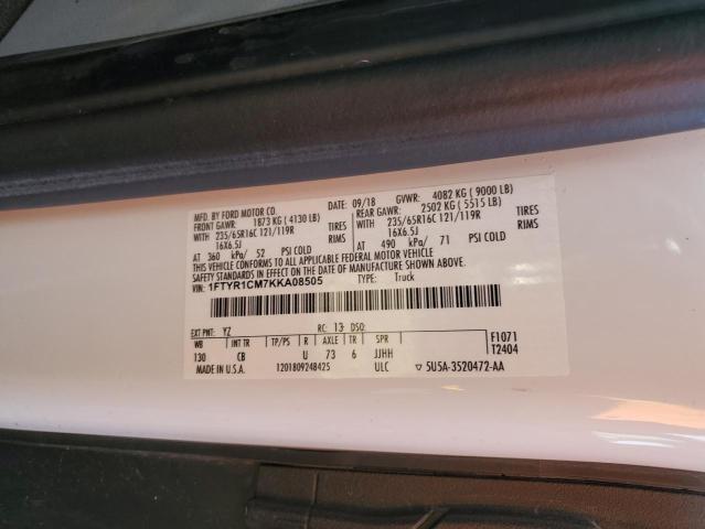 2019 FORD TRANSIT T- - 1FTYR1CM7KKA08505