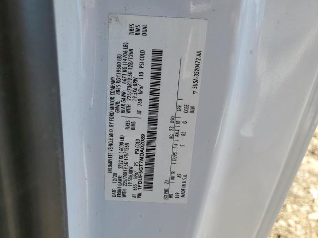 2021 Ford F550 Super Duty VIN: 1FDUF5GT7MDA02089 Lot: 41456754