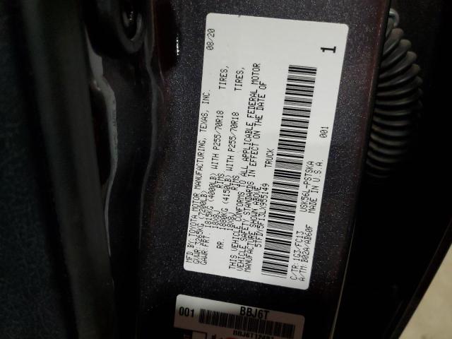 2020 TOYOTA TUNDRA CRE 5TFDY5F13LX955149