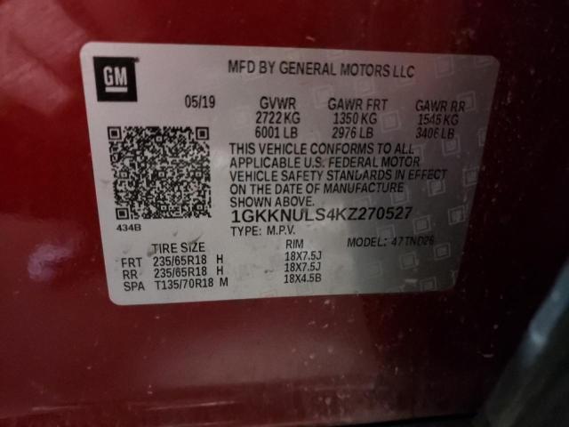 2019 GMC ACADIA ALL - 1GKKNULS4KZ270527