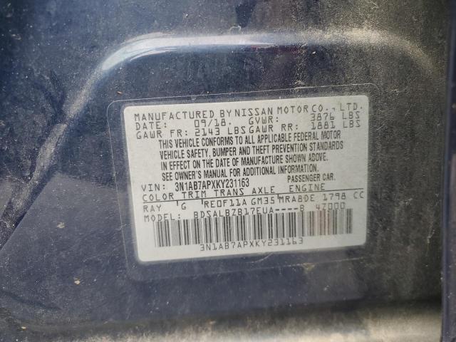 2019 NISSAN SENTRA S - 3N1AB7APXKY231163
