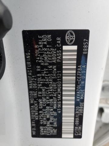 2021 TOYOTA CAMRY XSE 4T1K61AK3MU601121