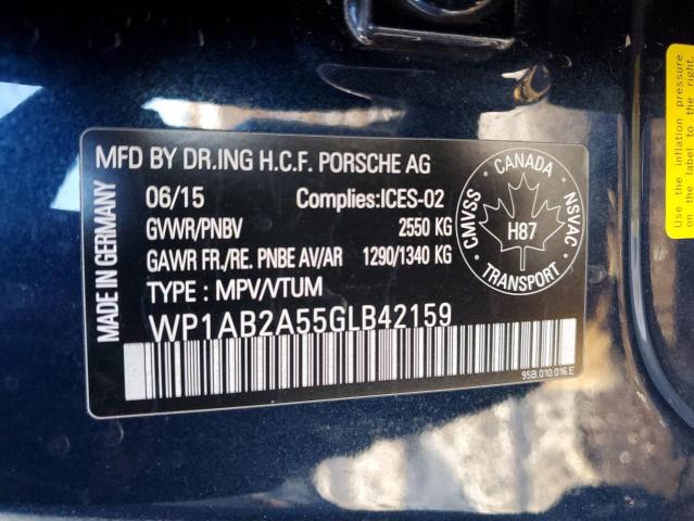 2016 PORSCHE MACAN S WP1AB2A55GLB42159