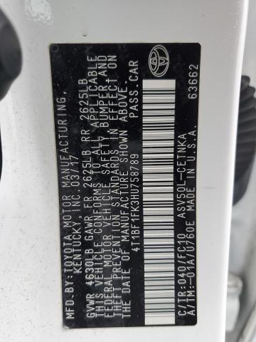 2017 TOYOTA CAMRY LE - 4T1BF1FK3HU758789