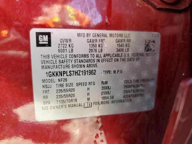 2017 GMC ACADIA DEN 1GKKNPLS7HZ191962