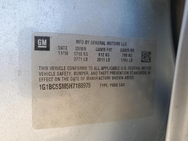 2017 CHEVROLET CRUZE LS 1G1BC5SM5H7188975