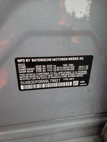 2022 BMW X3 M40I - 5UX83DP06N9L79921