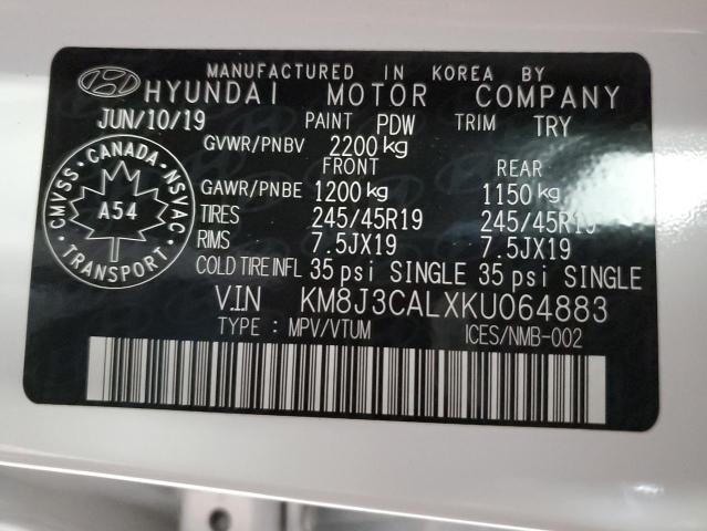 2019 HYUNDAI TUCSON LIM KM8J3CALXKU064883