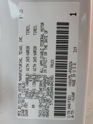 2022 TOYOTA TUNDRA CRE 5TFLA5DB4NX042981