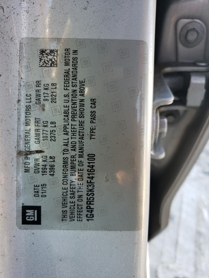 1G4PR5SK3F4164100 2015 Buick Verano Convenience