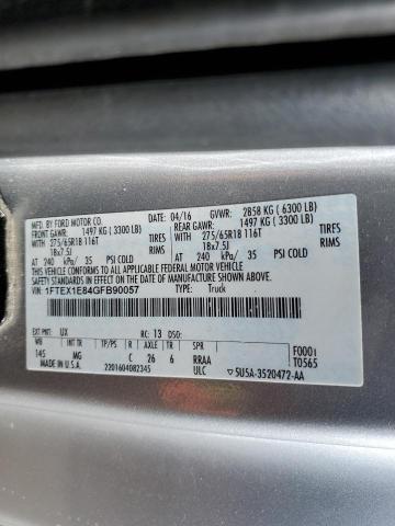 2016 FORD F150 SUPER 1FTEX1E84GFB90057