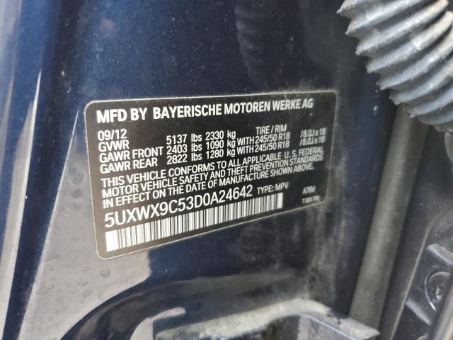 VIN 5UXWX9C53D0A24642 2013 BMW X3, Xdrive28I no.13