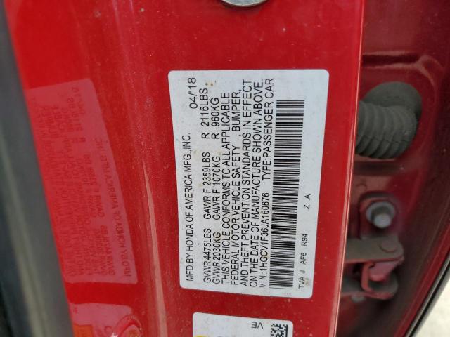 2018 HONDA ACCORD SPO 1HGCV1F36JA160676