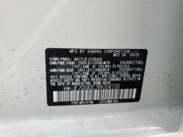 2024 Subaru Crosstrek Premium VIN: JF2GUADC2RH204330 Lot: 42940434