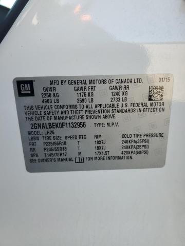 2015 CHEVROLET EQUINOX LT - 2GNALBEK0F1132956