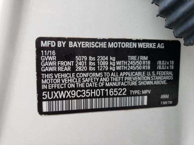 Lot #2361456876 2017 BMW X3 XDRIVE2 salvage car