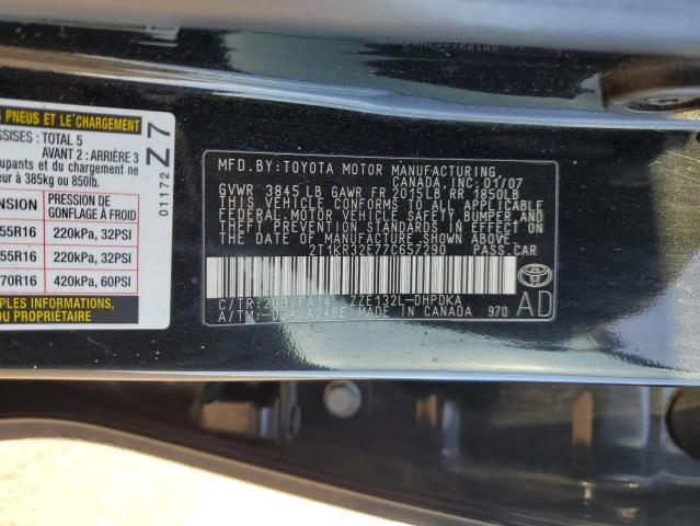 2007 Toyota Corolla Matrix Xr VIN: 2T1KR32E77C657290 Lot: 41178194