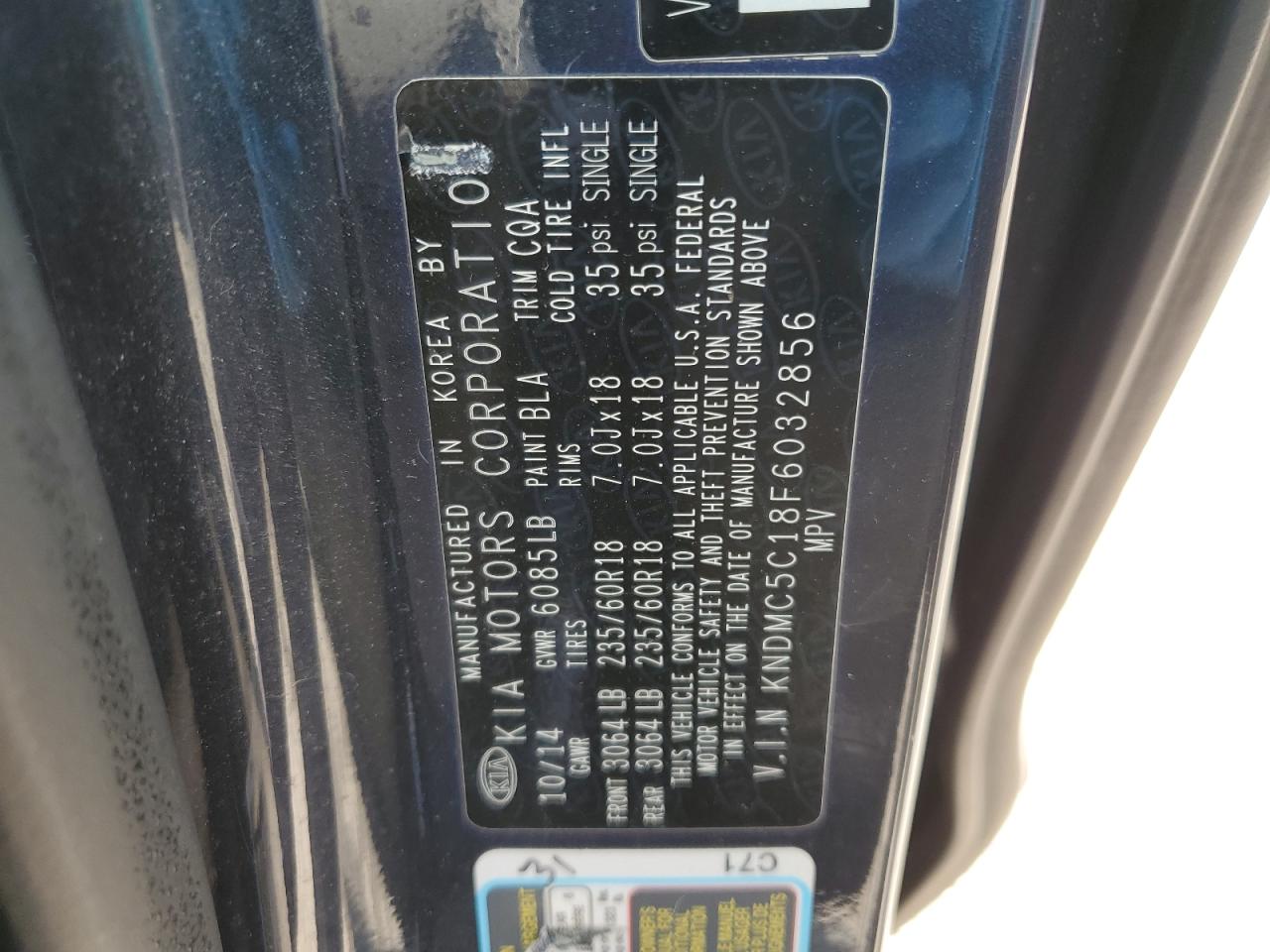 kndmc5c18f6032856 KNDMC5C18F6032856 2015 Kia Sedona Ex