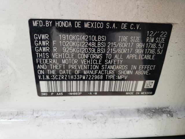 2023 HONDA HR-V LX 3CZRZ1H33PM722968