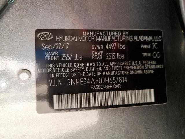 2018 HYUNDAI SONATA SPO 5NPE34AF0JH657814