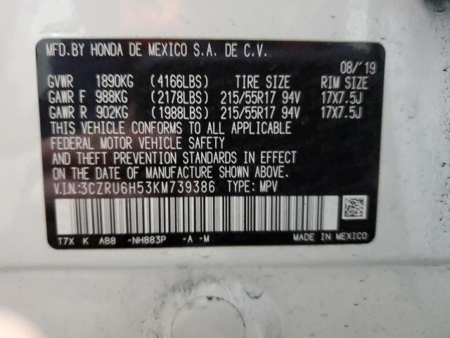 2019 HONDA HR-V EX 3CZRU6H53KM739386