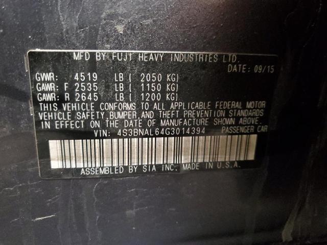 2016 SUBARU LEGACY 2.5 - 4S3BNAL64G3014394