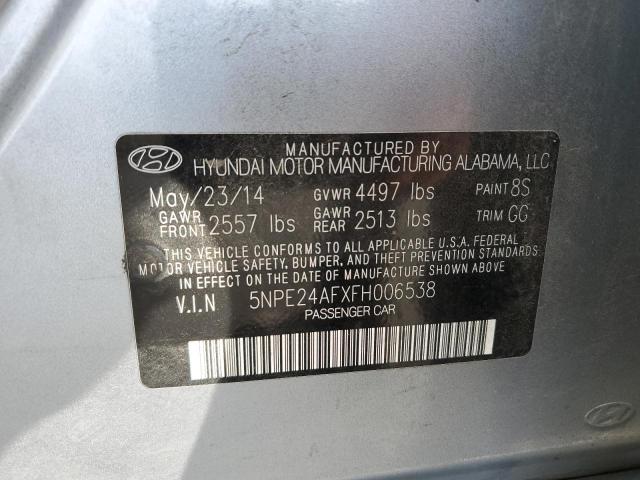 2015 HYUNDAI SONATA SE 5NPE24AFXFH006538