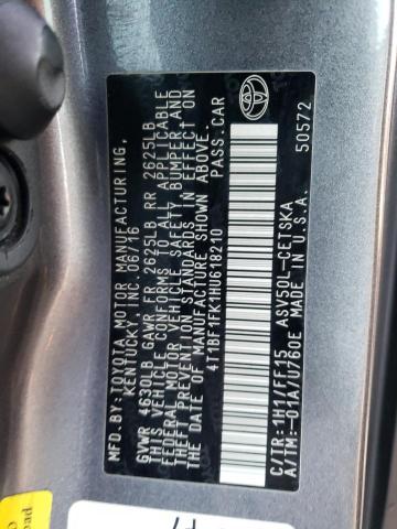 2017 TOYOTA CAMRY LE - 4T1BF1FK1HU618210