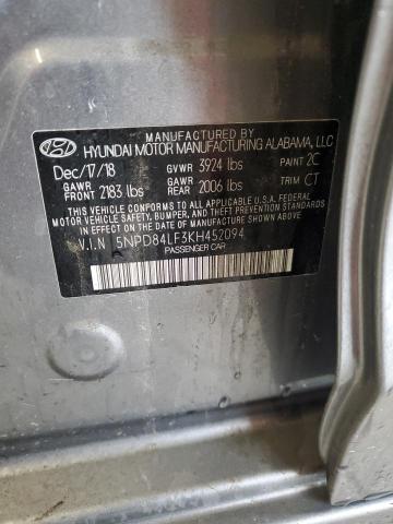 2019 HYUNDAI ELANTRA SE 5NPD84LF3KH452094