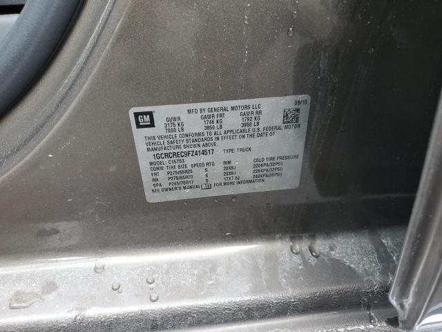 2015 CHEVROLET SILVERADO - 1GCRCREC9FZ414517
