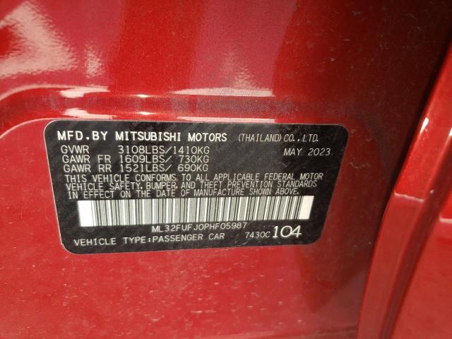 2023 MITSUBISHI MIRAGE G4 ML32FUFJ0PHF05987
