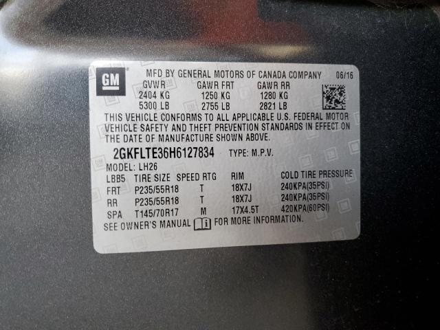 2017 GMC TERRAIN SL 2GKFLTE36H6127834