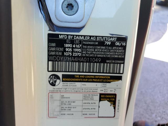 2017 MERCEDES-BENZ AMG GT - WDDYJ7HA4HA011049