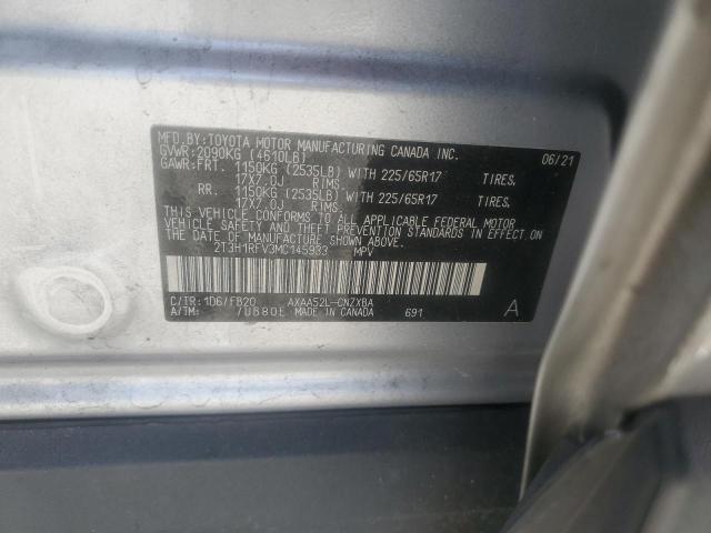 2021 TOYOTA RAV 4 2T3H1RFV3MC145933