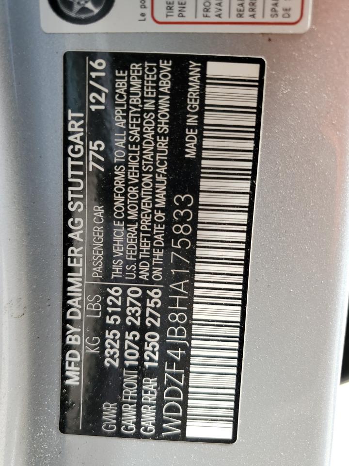 WDDZF4JB8HA175833 2017 Mercedes-Benz E 300