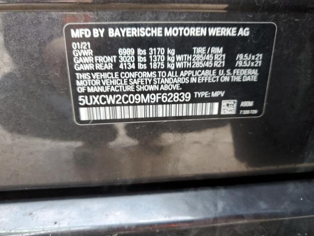 VIN 5UXCW2C09M9F62839 2021 BMW X7, Xdrive40I no.12