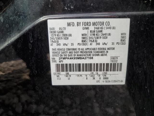 2FMPK4K95MBA27108 2021 FORD EDGE, photo no. 14