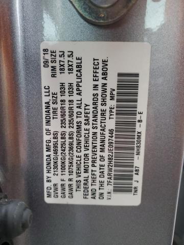 2018 HONDA CR-V EXL 7FARW2H82JE097446