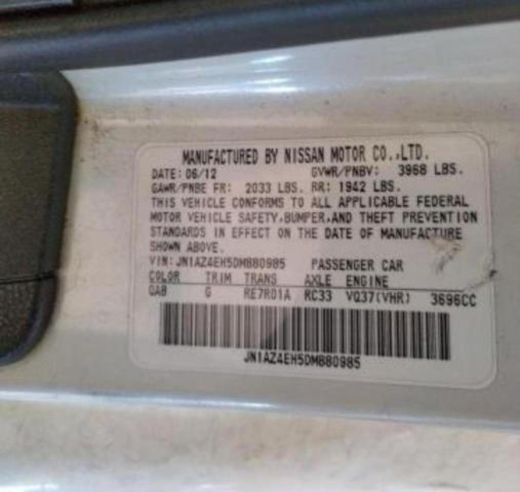 JN1AZ4EH5DM880985 2013 Nissan 370Z Base