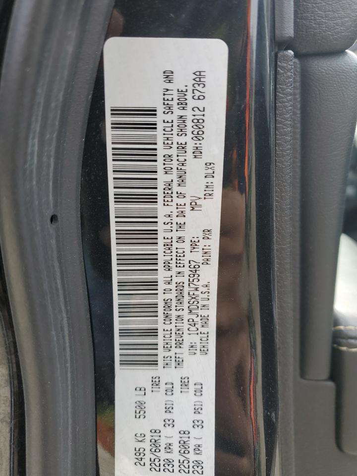 1C4PJMDSXFW759467 2015 Jeep Cherokee Limited