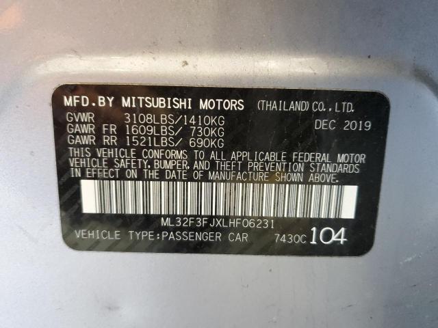 2020 Mitsubishi Mirage G4 Es VIN: ML32F3FJXLHF06231 Lot: 42993904