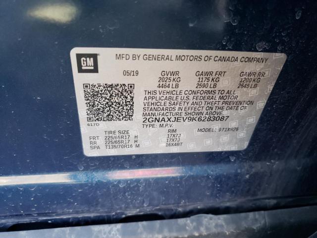 2019 CHEVROLET EQUINOX LT 2GNAXJEV9K6283087