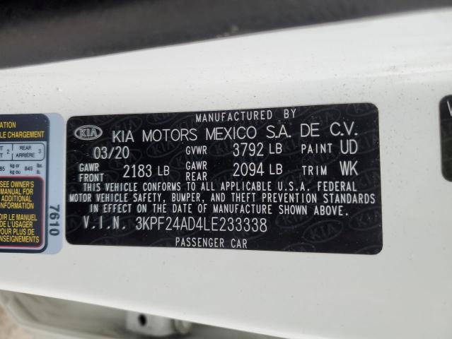 2020 KIA FORTE FE 3KPF24AD4LE233338