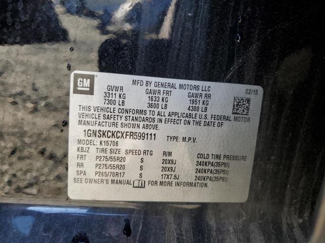 2015 CHEVROLET TAHOE K150 1GNSKCKCXFR599111
